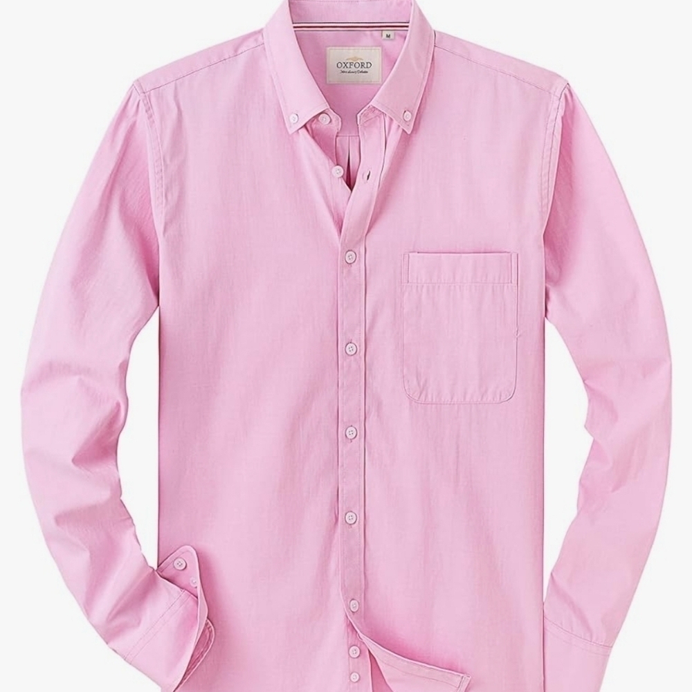 Alimens & Gentle Men's Oxford long sleeve pink shirt. Size 2 XL. EUC